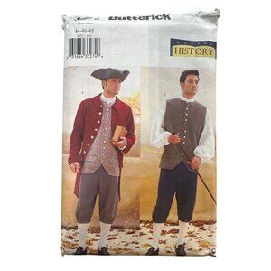 Butterick 3072 Historical Costume Pattern 44, 46, 48 Coat Vest Shirt Pant Hat